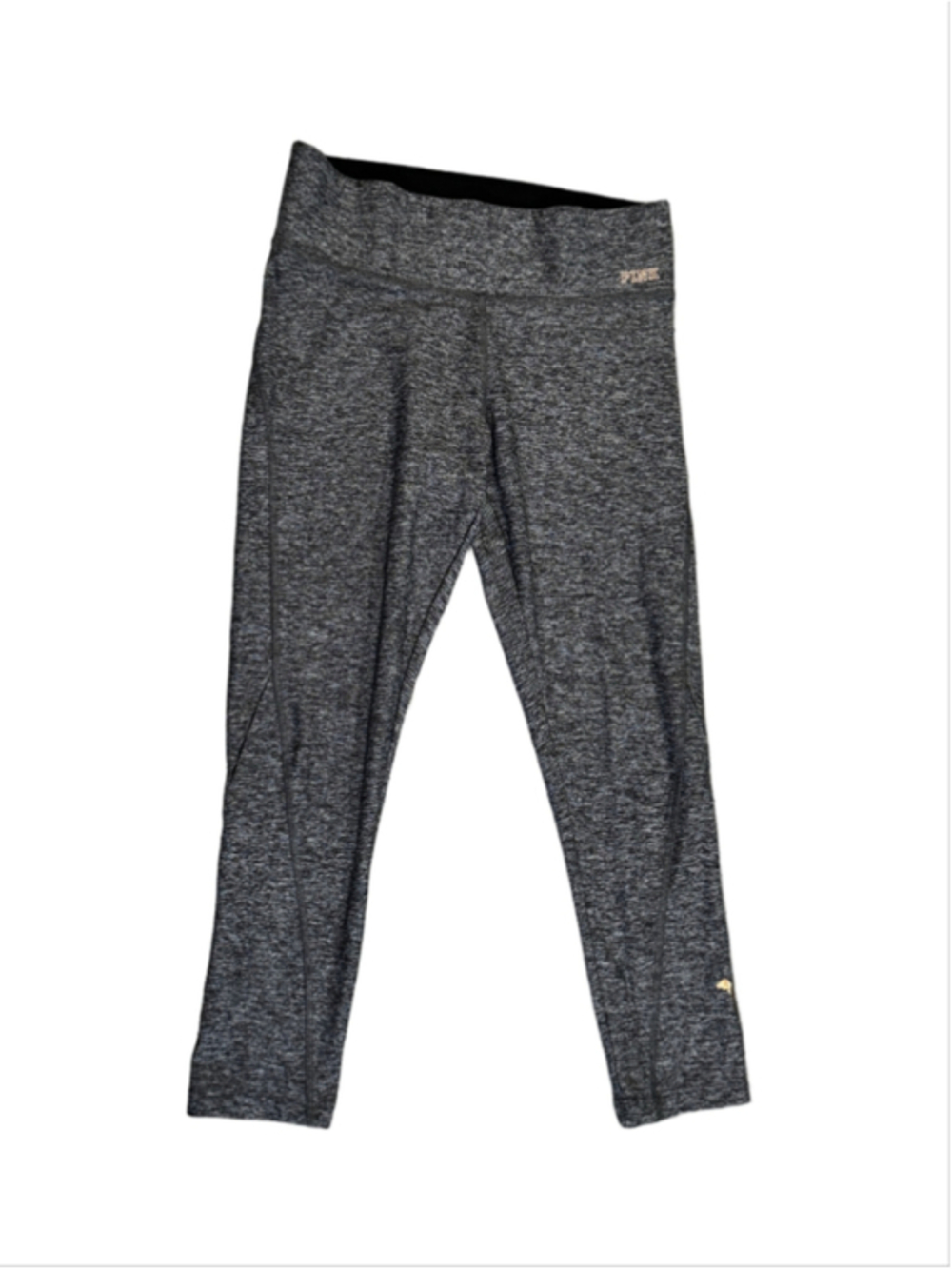Pink Victoria's Secret Ultimate Cutout Capri Leggings with Rose Gold Accents